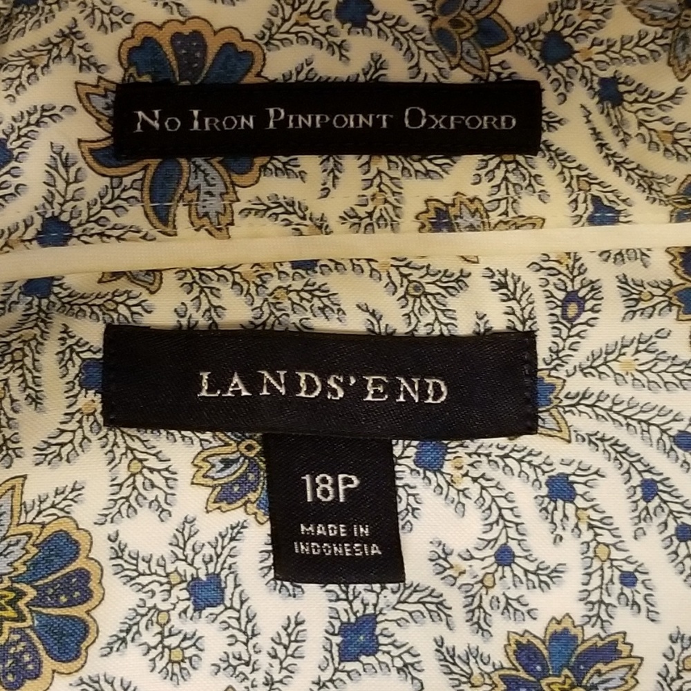 Lands End flowered blouse - Picture 7 of 7